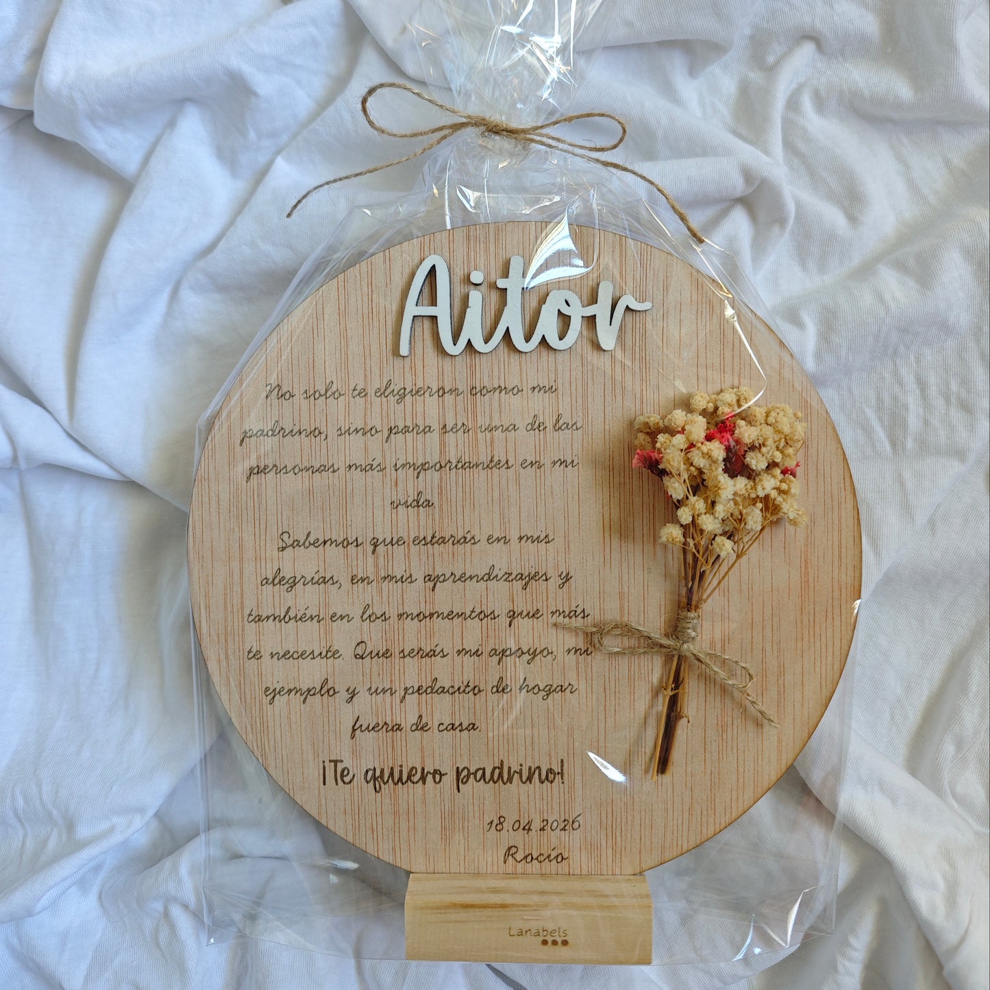 PLACA PADRINO - MADRINA BAUTIZO