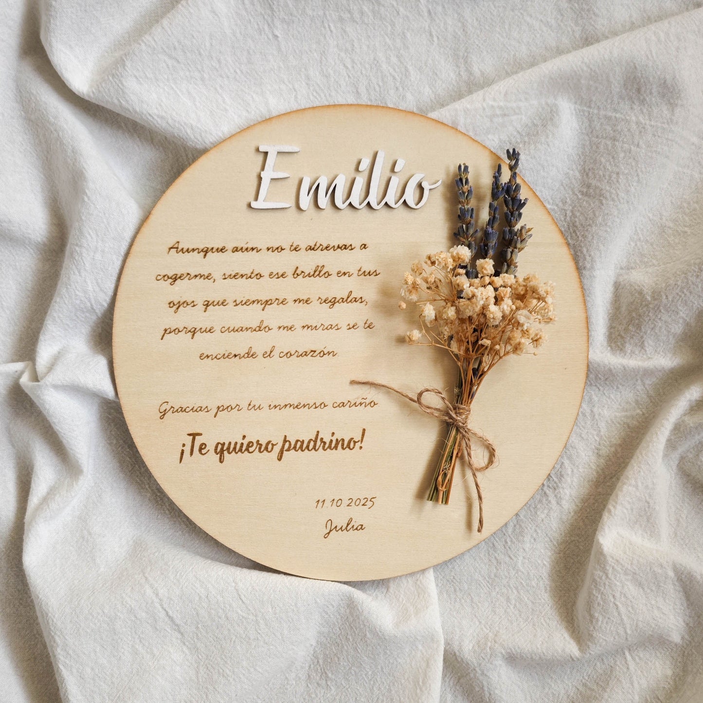 PLACA PADRINO - MADRINA BAUTIZO