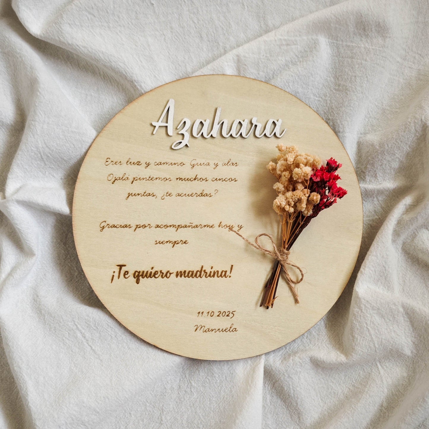 PLACA PADRINO - MADRINA BAUTIZO