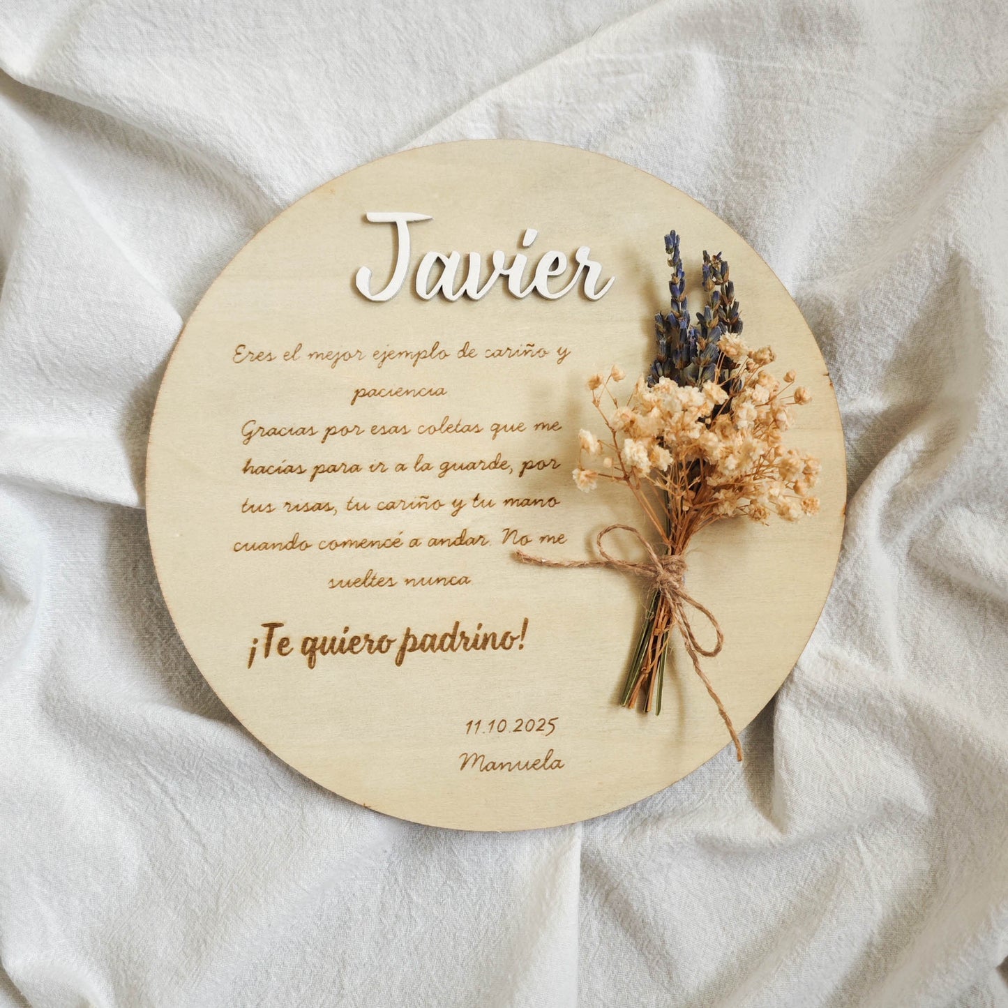 PLACA PADRINO - MADRINA BAUTIZO