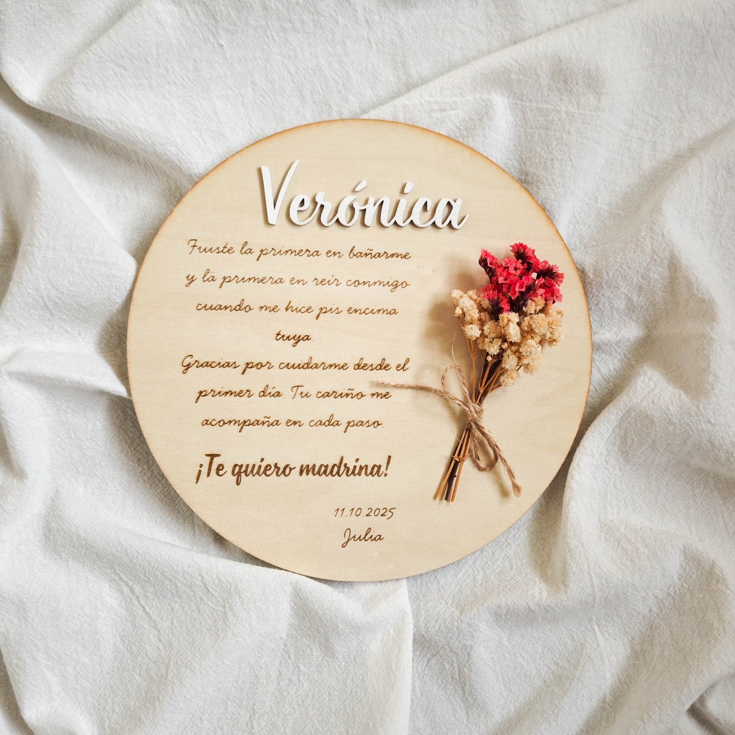 PLACA PADRINO - MADRINA BAUTIZO