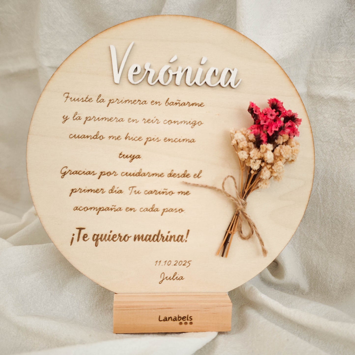 PLACA PADRINO - MADRINA BAUTIZO