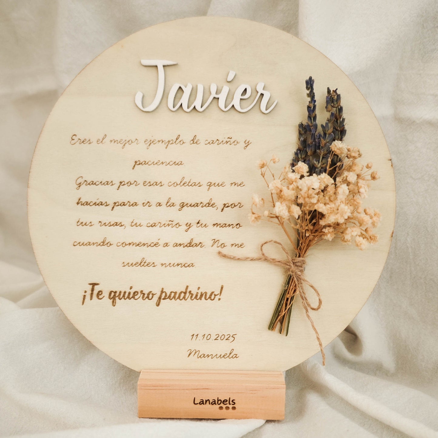 PLACA PADRINO - MADRINA BAUTIZO