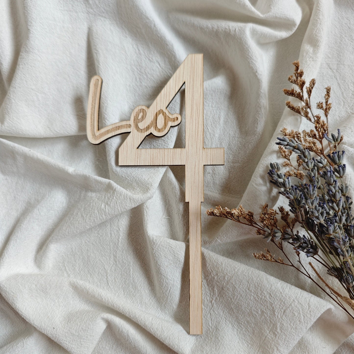 TOPPER DE MADERA PARA TARTA
