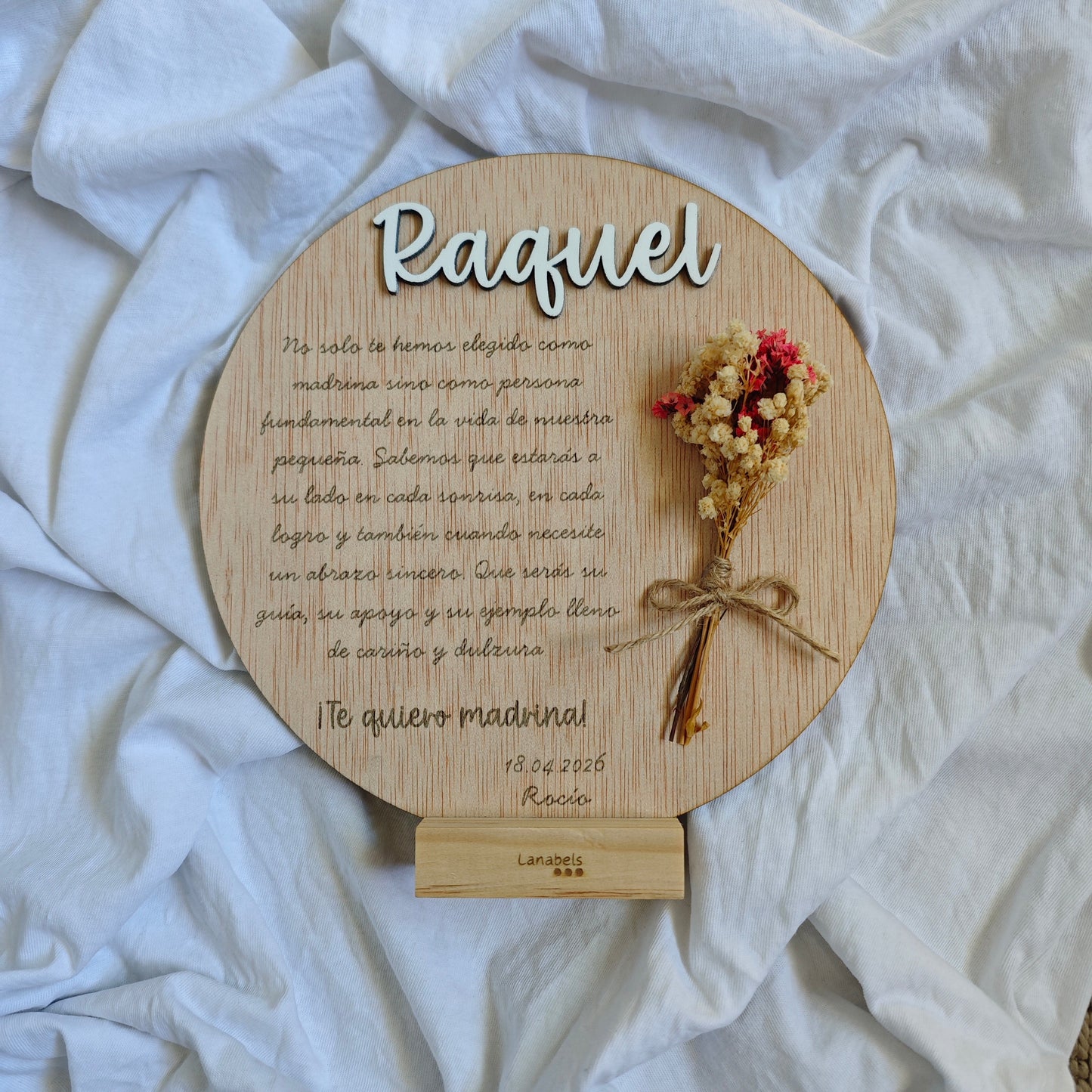 PLACA PADRINO - MADRINA BAUTIZO