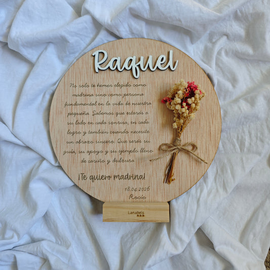 PLACA PADRINO - MADRINA BAUTIZO