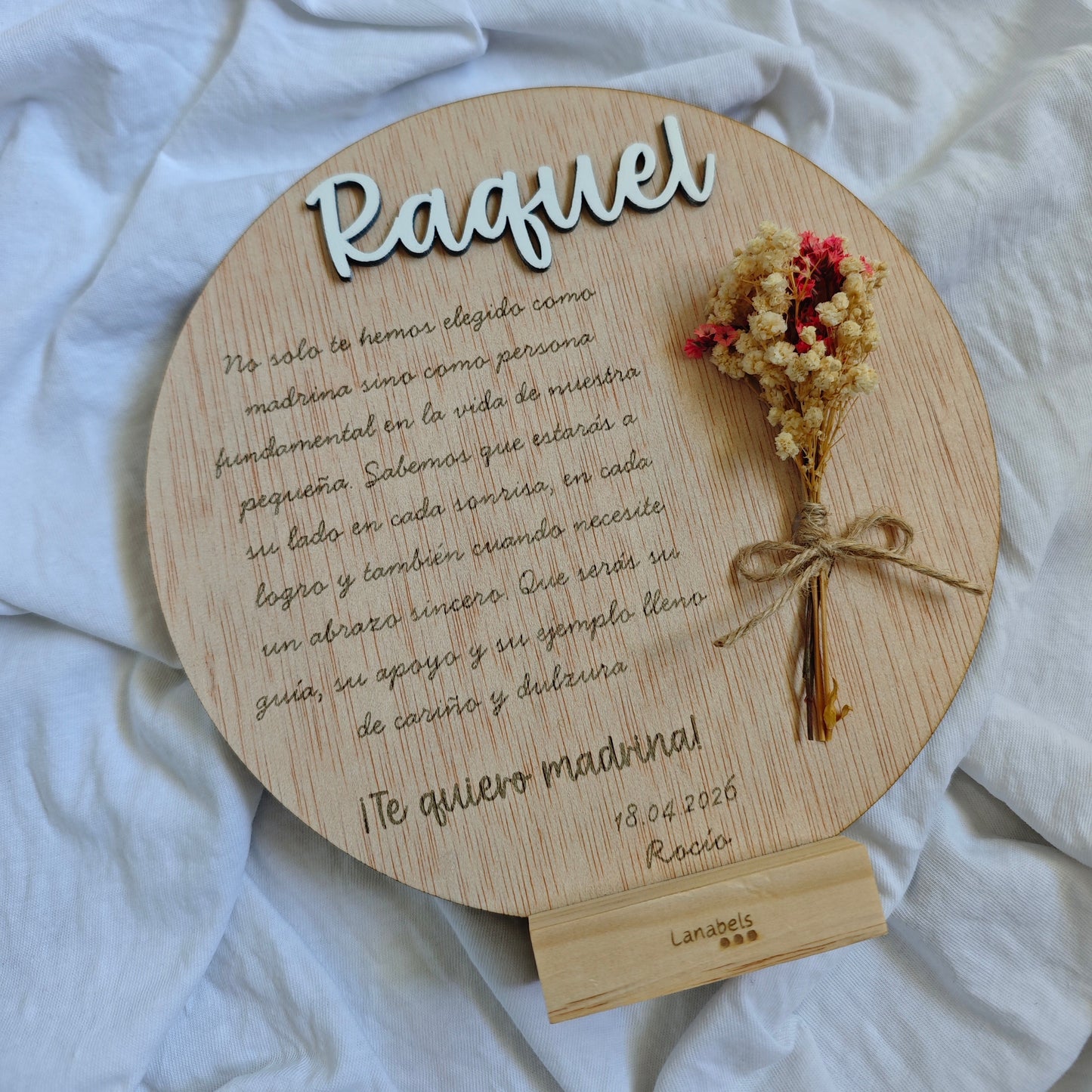 PLACA PADRINO - MADRINA BAUTIZO