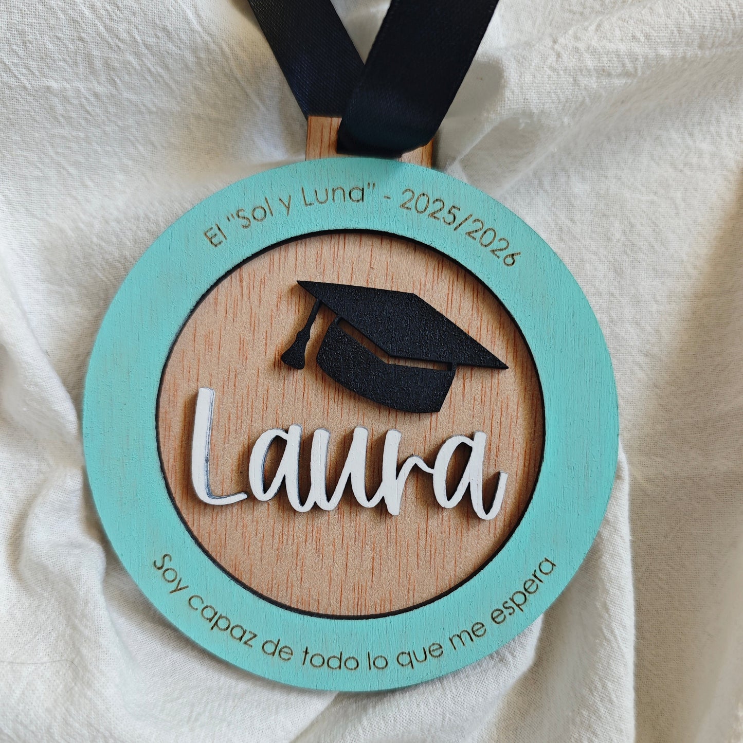 MEDALLA DE GRADUACIÓN ARO DE COLOR