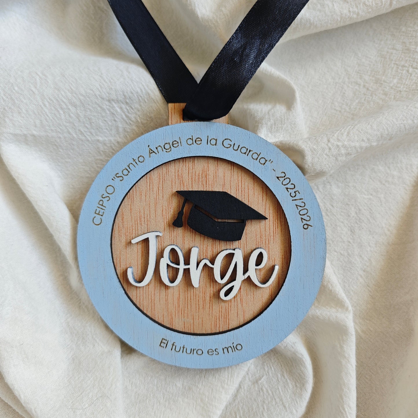 MEDALLA DE GRADUACIÓN ARO DE COLOR