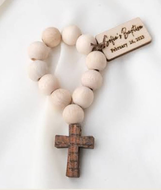 MINI ROSARIO DE MADERA